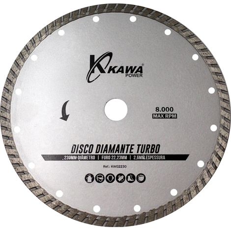 Kawapower Disco de corte de diamante turbo  Ø 230 mm