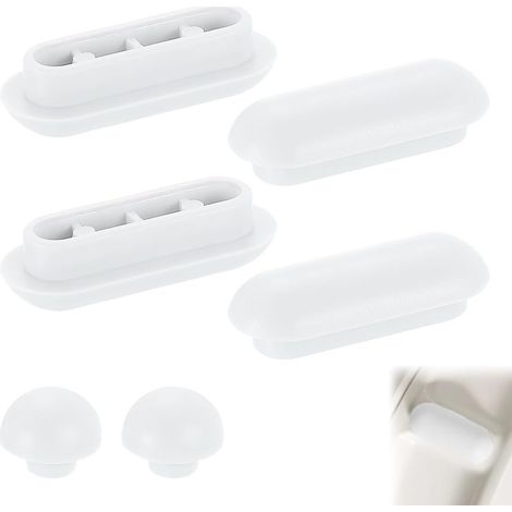 Abattants WC,Lot de 6 abattants de toilettes blancs, modèle standard, convenant à une utilisation à domicile, à l'hôtel et au bureau. (1/5)