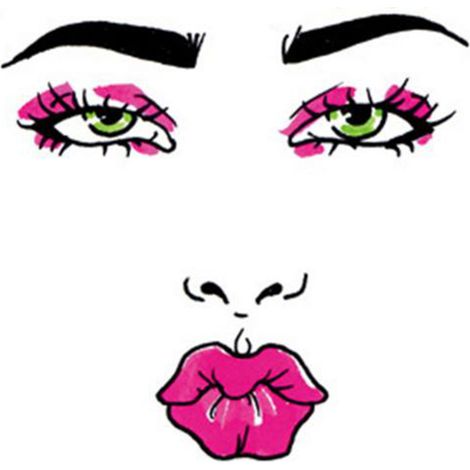Sticker mural décoratif représentant le visage d'une femme élégante, pour salon ou chambre. (1/5)