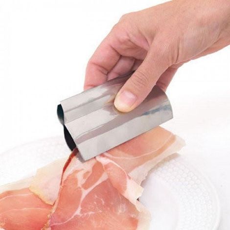 Pinza molla affettati affettare salumiere cm 10 x 5 inox lunga 10 cm ca 200 (1/4)