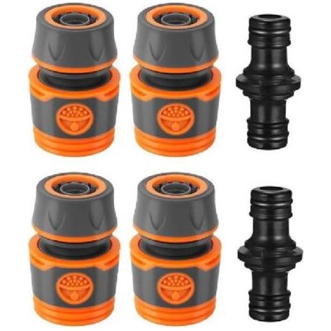 Extension rapide du tuyau, Kit de réparation de tuyau d'arrosage - pour raccorder 13 mm (1/2"), pour un raccordement facile et rapide ou un tuyau de (1/5)