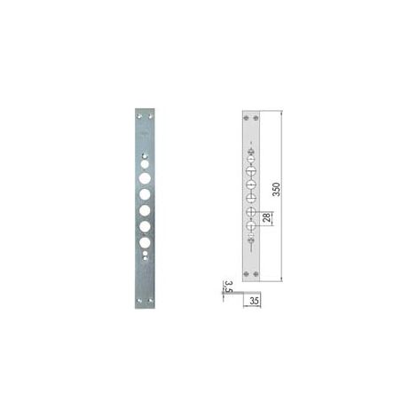 CONTROPIASTRA PER SERRATURE PORTE BLINDATE SERIE 17515 06221 10  mm.350 (06221100)    CISA