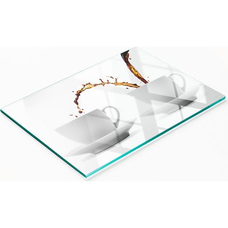 Planche décorative multifonctionnelle pour la cuisine, en verre trempé, pour café, 80 x 52 cm (1/5)