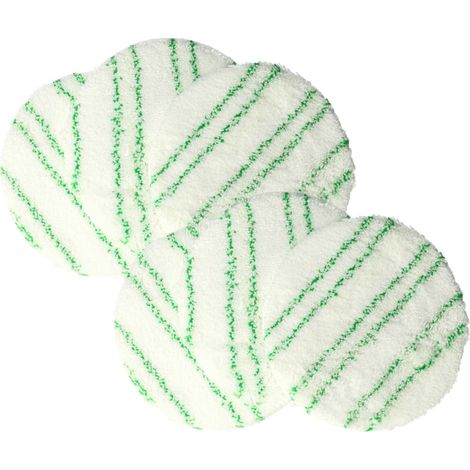 vhbw 6x almohadillas compatible con Kärcher FP 303 pulidora - Set de discos de pulir para laminado verde / blanco