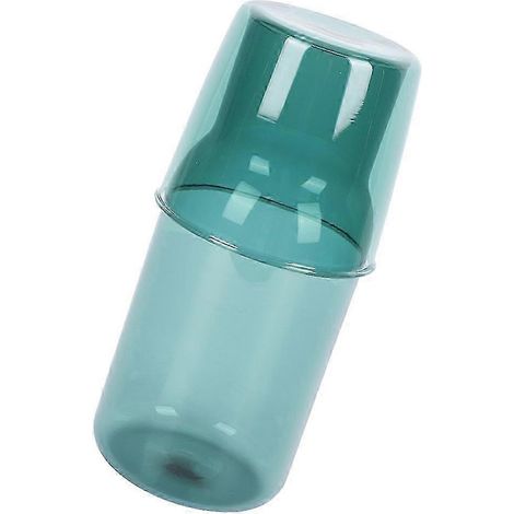Carafe à eau en verre transparent résistant à la chaleur avec tasse, pichet de bureau multifonction pour la maison et le bureau, facile à nettoyer pour servir les boissons (1/5)