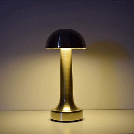 TrAdE Shop Traesio - Lampada Da Tavolo Effetto Bronzo Ricaricabile Usb Lume Luce Calda Per Bar Locali - (1/4)