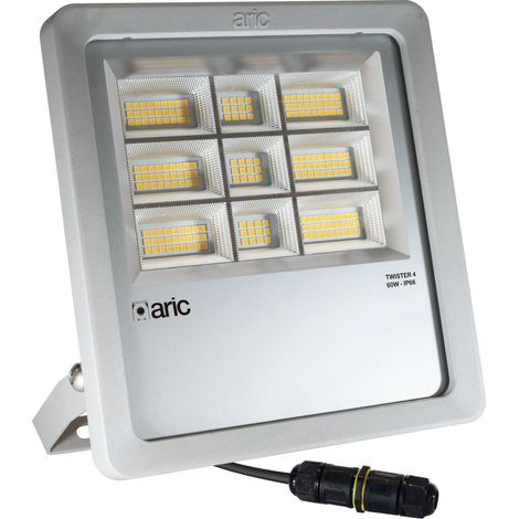 projecteur à led - aric twister 4 - 60w - 3000k - gris - aric 51663 (1/3)