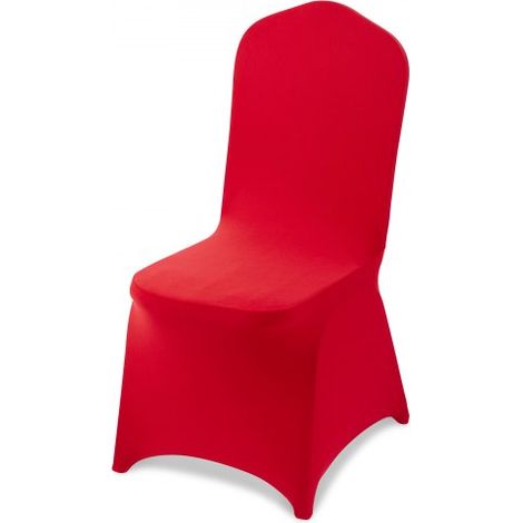 Fundas Sillas de Comedor 50 Piezas, Funda para Sillones Elástica de Poliéster y Elastano, para Sillas de Hasta 51 x 45 x 95 cm, Tela Suave y Transpirable, para Boda, Fiestas, Banquetes, Rojo (1/5)