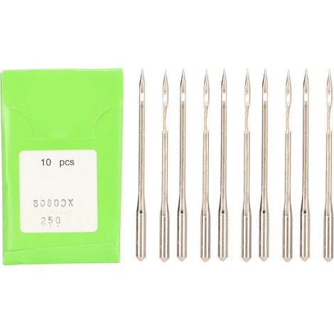 Packung mit 10 Industrienähmaschinennadeln aus Stahl, für DIY-Stickereien, kompatibel mit GK35 2C, GK35 6, GK35 6A, GK35 8, GK68 2, 80800Cx250 (1/5)