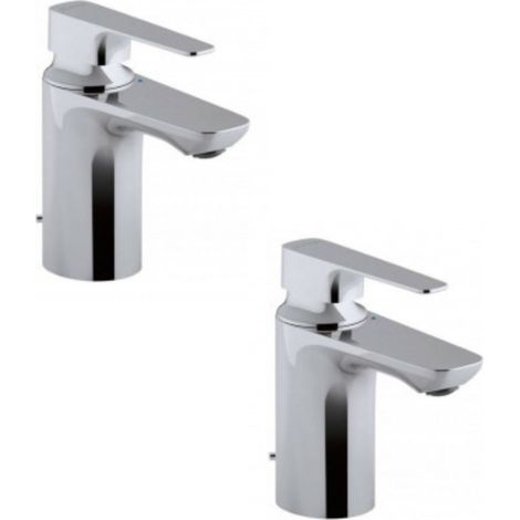 JACOB DELAFON Lot de deux mitigeurs lavabo Aleo+ avec tirette (1/2)