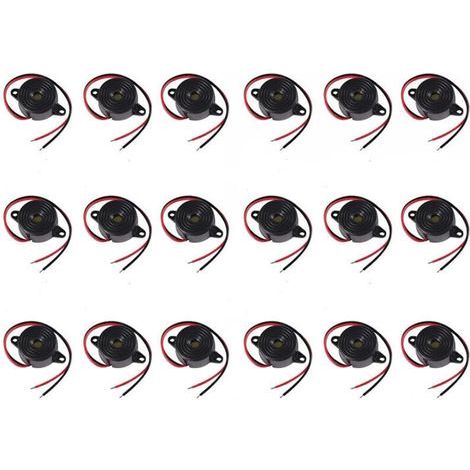 Buzzer électronique actif 85 dB – Lot de 18 pièces, tension DC 3–24 V, compatible Arduino et systèmes d’alarme sonore (1/4)