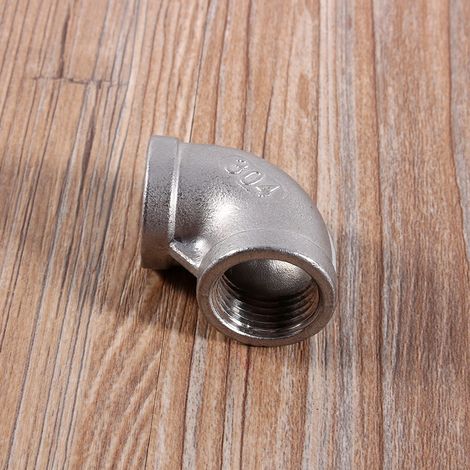 Raccord coudé 1/2" à 90° en acier inoxydable, filetage femelle DN15 (1/4)