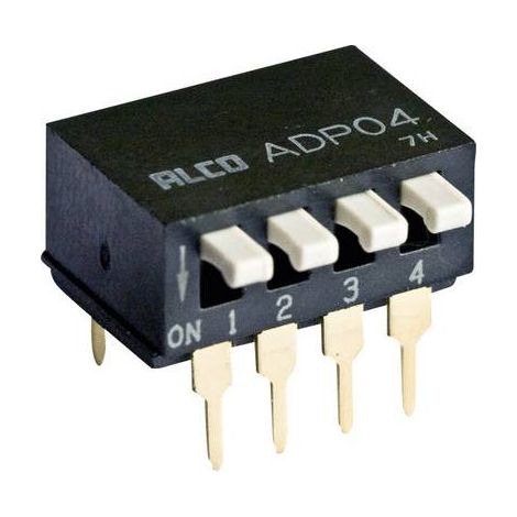 Interrupteur Dip 4 pôles Adp0404 Tyco 1571999-6 (1/2)