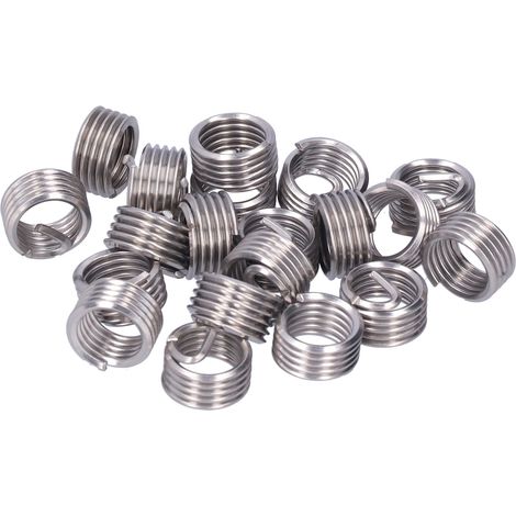 20 pièces M12 x 1,75 insert fileté en fil enroulé, écrou de réparation filetée, consommables d'extension pour vis (1/5)