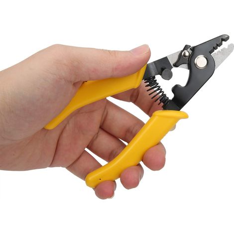 Pince a Denuder Electricien, CFS‑3 pince à dégainer Pince à Dénuder pour Fibre Optique 3 Trous, Pince Coupante Outillage Electricien Outil à dénuder pour fils solides et toronnés (1/5)