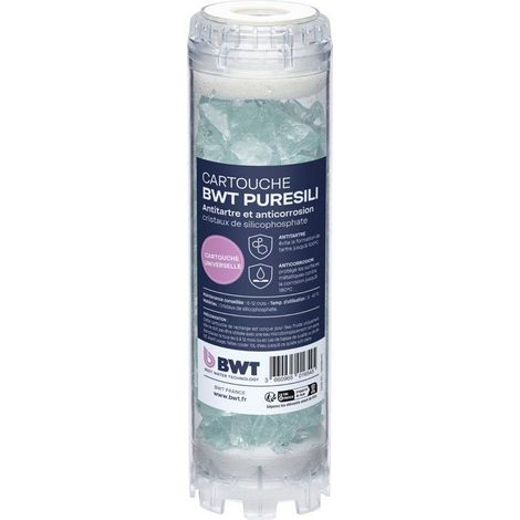 Antitartre-Patrone - BWT - PURESILI - Silicophosphat-Kristalle - Antitartre bis 100 °C - Korrosionsschutz bis 180 °C (1/4)