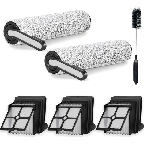 Accessoires pour Tineco iFLOOR 5 Breeze Complete, 2 rouleaux de brosse et 3 filtres pour aspirateur eau et poussière (1/5)