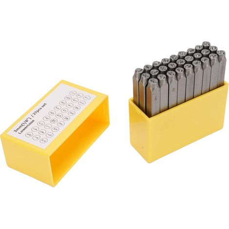 Metallstempel-Set aus 40Cr-Kohlenstoffstahl, multifunktionales, tragbares Stahlstempel-Set für Metallbearbeitung, Schmuckherstellung, Holzbearbeitung, Kleinbuchstaben (1/5)