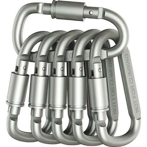 Outil de verrouillage pour équipement de camping et de voyage avec mousqueton en D (1/5)