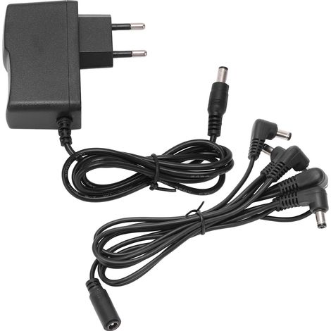 Adaptateur secteur pour pédale d'effet guitare, câble en guirlande à 6 voies (1/5)