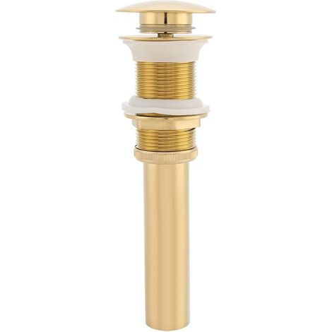 Großes Glasbecken mit Kupferrand – ohne Überlaufloch – Keramik-Abtropfbecken – Gold- oder Chrom-Titan-Beschichtung – G1-1/4