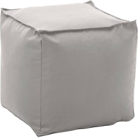 Dmora - Puff Dabbey, Puf multifunción, 100% Made in Italy, Sillón relax en tela tapizada, 45x45h45cm, Blanco