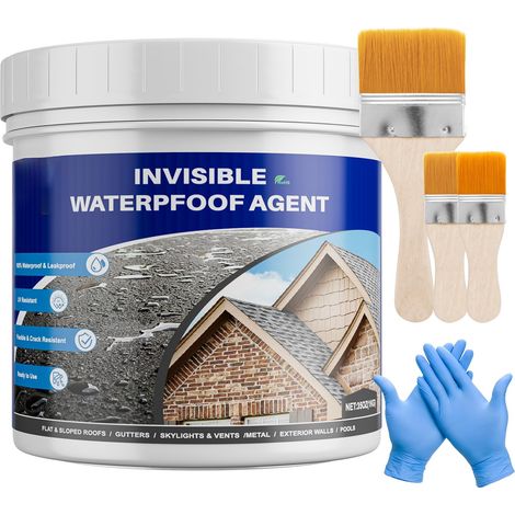 Colle d'étanchéité transparente 300 ml avec outils, toiture, murs, salle de bains et fissures (1/5)