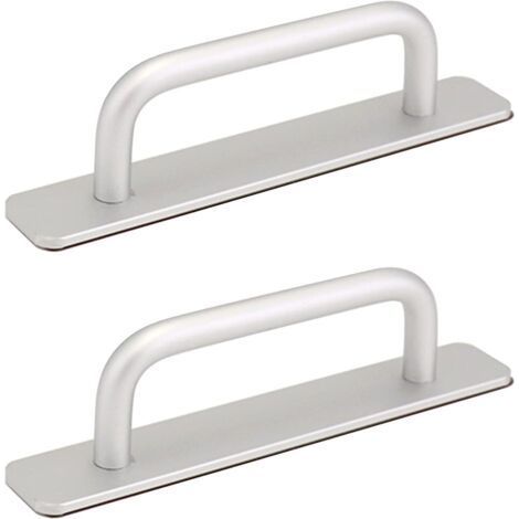 2 Sliding Barn Door Handles, Sliding Door Handle with Stainless Steel Plate for Barn Doors, Cabinet - 160mm (1/5)