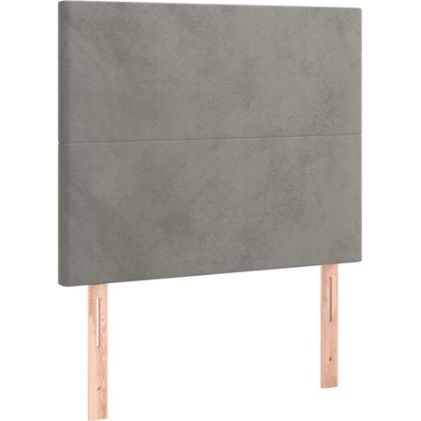 Maison Exclusive - Kopfteil Hellgrau 80x5x118/128 cm Samt