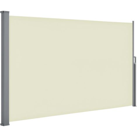 Windschutz – beige – ausziehbar – 350 x 180 cm