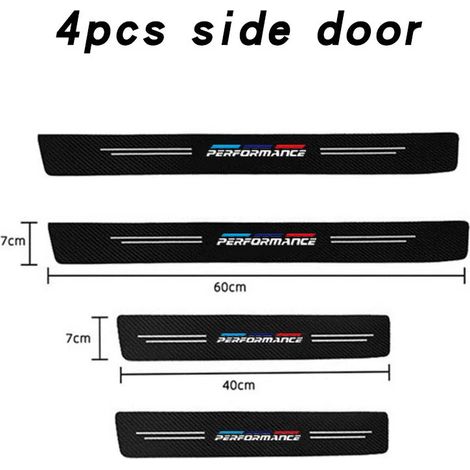 (4 pièces pour BMW M) Accessoires autocollants de seuil de porte pour BMW M Power Performance E46 e39 E90 E36 E60 E34 E30 f30 f10 X1 X3 X5 e92 G30 (1/3)