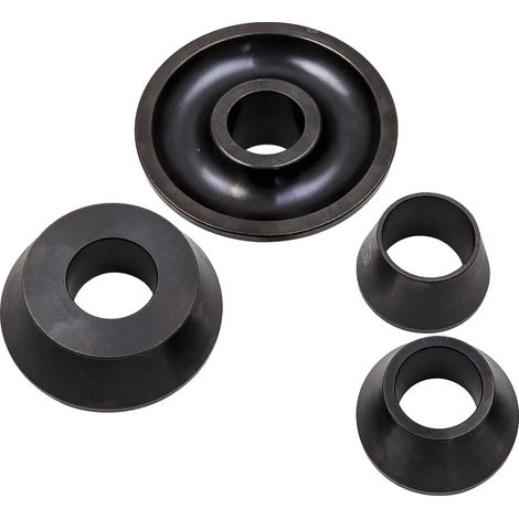 Jeu de cônes d'adaptateur pour équilibrage de roues, acier au carbone 45, taille de l'arbre 40 mm, 4 pièces, compatible avec cône conique standard, pièce de rechange de rechange (1/5)