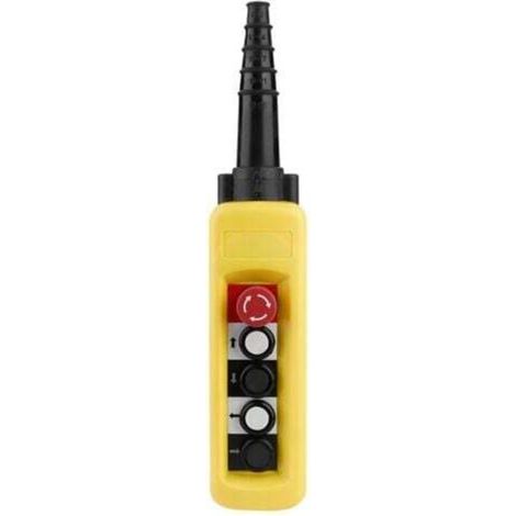 Sjlerst – Commutateur à bouton-poussoir pour treuil à chaîne de grue – 4 boutons – Tension 500V – Courant 2A – Indice IP54 pour sécurité