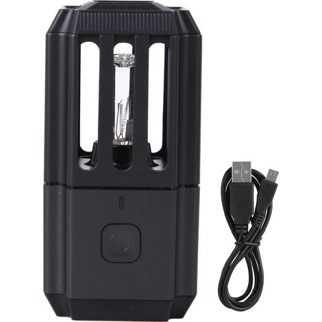 Lampe UV portable rechargeable 5W DC5V/2A ABS noir avec batterie intégrée et câble USB (1/5)