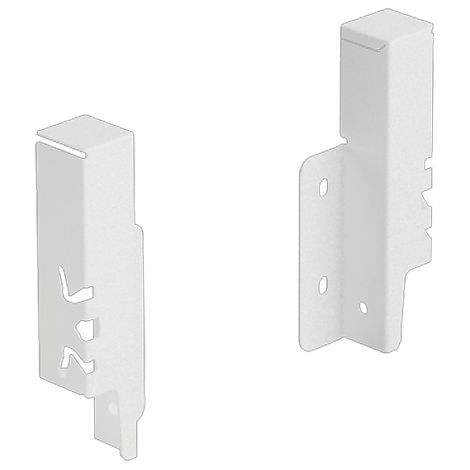 Hettich Schubkasten-Rückwandverbinder ArciTech, 9149280 links/rechts Stahl weiß