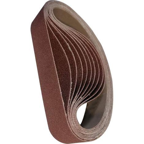 Lot de 10 bandes abrasives en corindon grain 80 330x30mm rouleau ponçage meulage polissage (1/5)