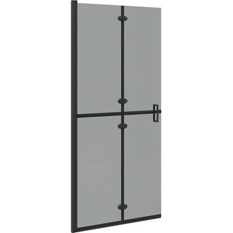 Mur de douche à l'italienne Noir et transparent foncé CFW327687 (1/5)
