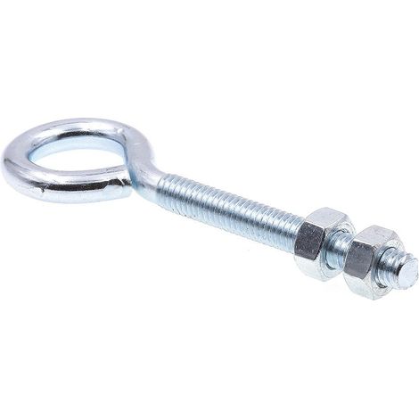 Lot de 20 boulons à œil avec écrou, 5/16"-18 x 10,2 cm, acier zingué, 10,2 cm (1/2)