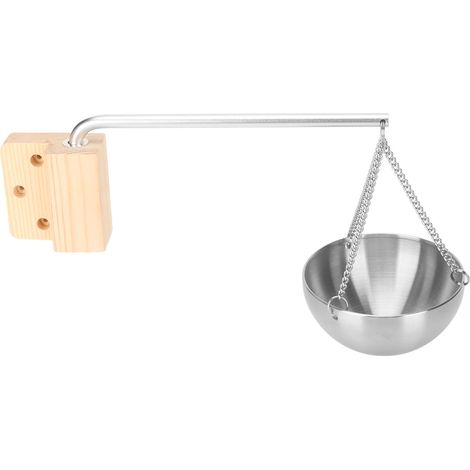Runde Schale aus Edelstahl für ätherische Öle in der Sauna, Aromadiffusorschale für Spa und Wellness, 12 cm