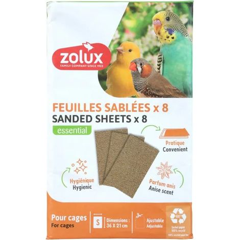 Base zolux sandpad papel 36x21 cm 8 piezas anisado