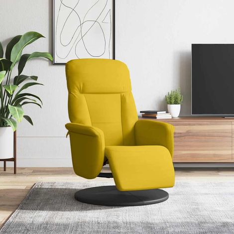 Relaxsessel mit Fußteil Gelb Samt