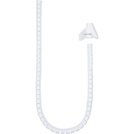 Nanocable Organizzatore di cavi flessibili de 25 mm, bianco, 1 m (1/4)