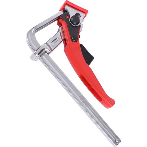 Serre-joint à cliquet acier vanadium pour établi fixation bois ouverture 16 cm longueur 21 cm force 245 kg 1 pièce (1/5)