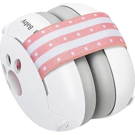 Casque protection auditive bébé – Réduction bruit, rose – Avec sac voyage – Pour concert, avion (1/5)