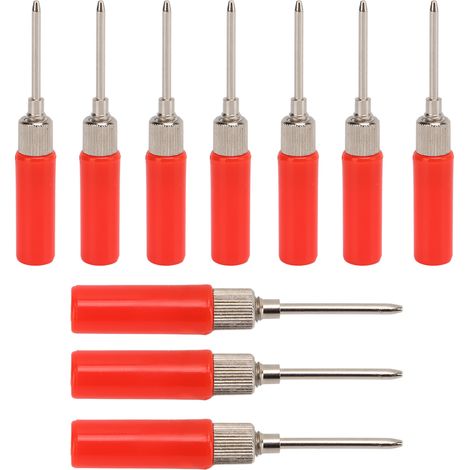 Lot de 10 pointes de test de 2 mm, aiguilles de perçage isolantes, sondes de test non destructives pour multimètre, outil de diagnostic automobile (rouge) (1/5)
