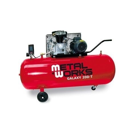Compresor profesional monofásico 200L 3HP Galaxy 200 M  METALWORKS