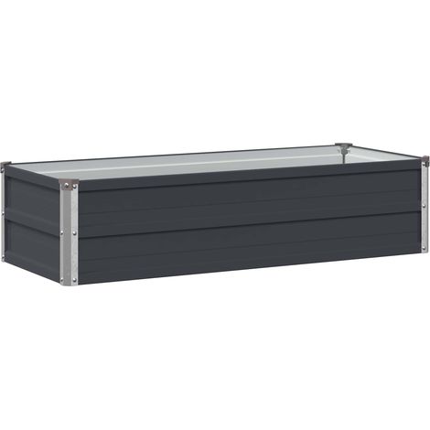 Raised Garden Bed Anthracite 100 x 40 x 24 cm cold-rolled steel vidaXL (1/5)