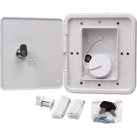 Bouchon de remplissage d'eau pour camping-car, avec verrouillage par gravité, accessoires de verrouillage de trappe d'entrée pour camping-car, remorque, voitures, couvercle de réservoir de yacht (1/5)