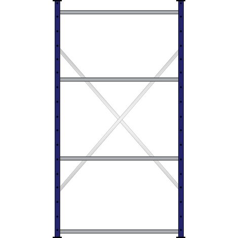 BRB Steckregal mit Fachböden, HxBxT 2x1070x415 mm, kunststoffbeschichtet