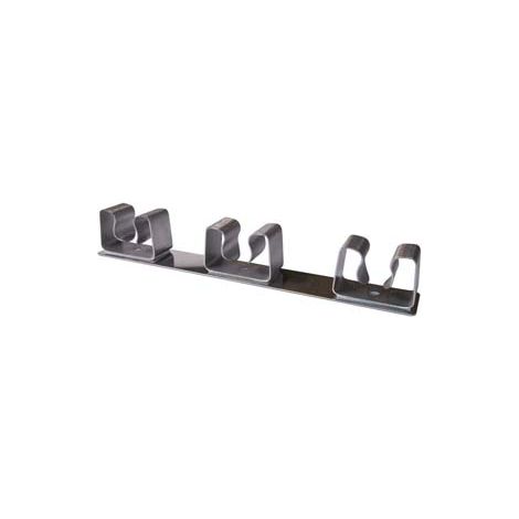 Gancio Appendiscopa 3 Posti Acciaio Inox